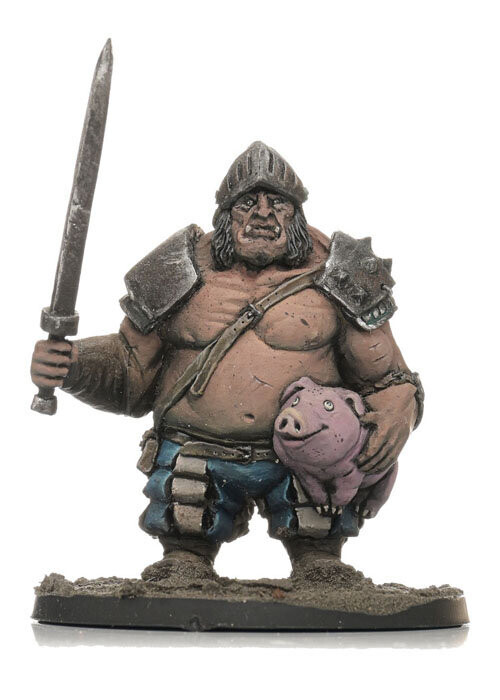 Миниатюры Щитового волка-Чемпиона Таллиареума по борьбе с людоедами с добычей в 28-миллиметровых Королевствах людоедов