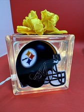 Pittsburgh Steelers Helmet Lighted Glass Block