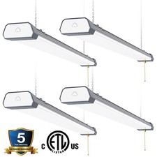 4-Pack Linkable LED Utility Garage Office Workshop Lights Ceiling Fixtures 100W