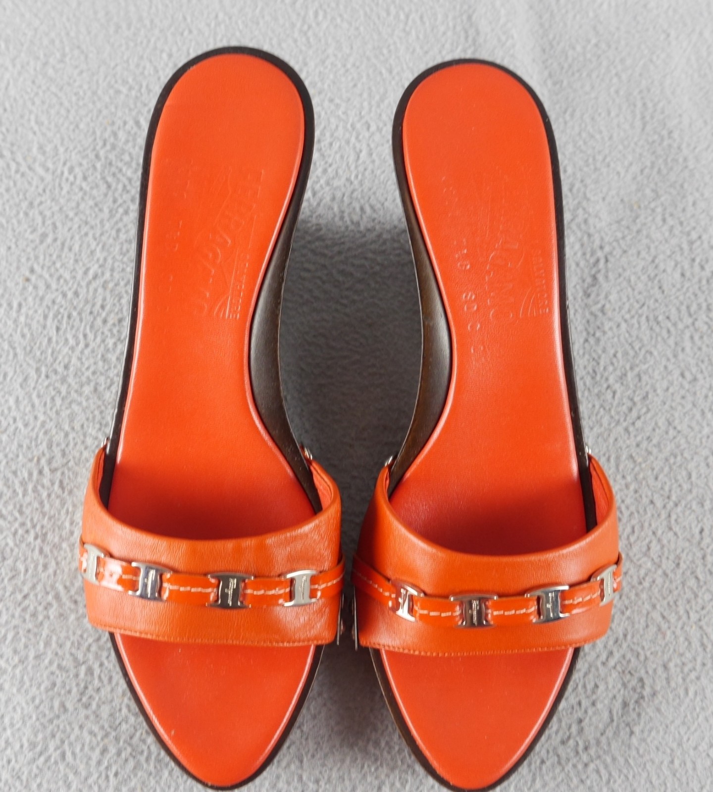 Salvatore Ferragamo Caterina Naranja Cuña De Cuero Nuevo US Sin Caja 575 Talla US Nuevo 7.5 B nos ANB 25cd2d Salvatore Ferragamo Caterina Naranja Cuña De Cuero Nuevo US Sin Caja 575 Talla US Nuevo 7.5 B nos ANB 25cd2d