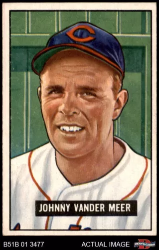 1951 Bowman #223 Johnny Vander Meer Indians 6 - EX/MT