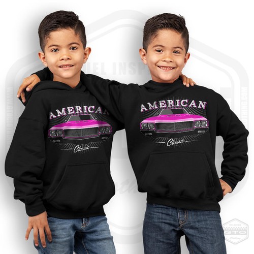 Children's 1970 Buick GS 455 American Luxury Car Hoodie - Picture 2 of 19