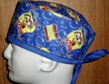 Spongebob Sponge Wrestling Scrub Hat Chemo Cap