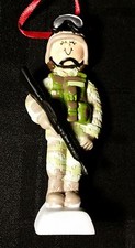 Personalized Armed Forces Fatigues Female Christmas Tree Ornament Holiday