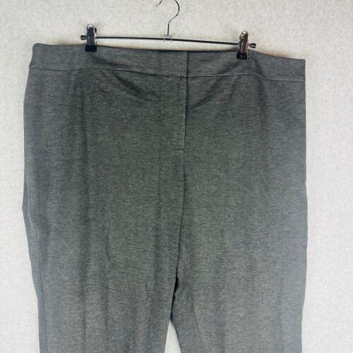 New Kasper Womans Sz 24W Plus Pants Gray Kristy Slim Fit Dress Stretch NWT - Picture 3 of 10