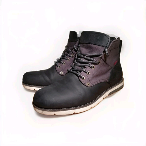 Levi's Hombres Botas 'Jax' Negro Botines Cuero Nubuck Talla UK 10 EU 44 - Imagen 1 de 11