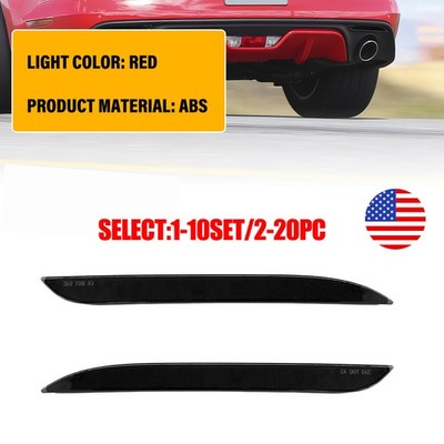 2-20X Smoked Lens LED Rear Bumper Side Marker Reflectors For 15-17 Ford Mustang