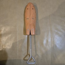 Vintage Shoe Stretcher Brown Wood Metal Adjustable Cobbler Marked 00