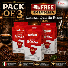 3 x Lavazza Qualita Rossa Ground Coffee 250g Italian Coffee Blend (750g) 21.99 per kilo