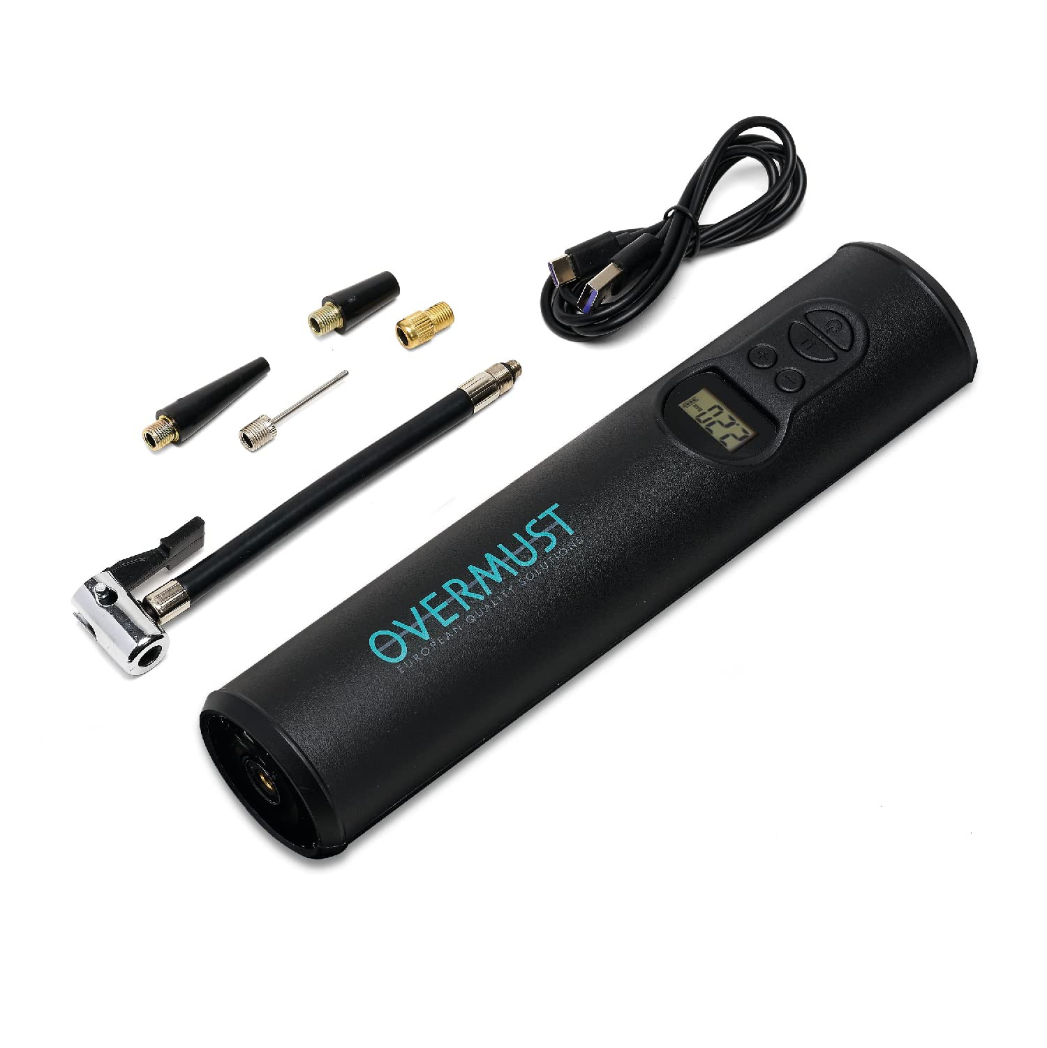 OVERMUST - Compressore Auto Portatile | Pompa Elettrica 150PSI con (F5S)