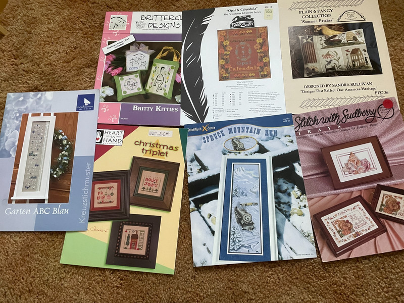 lot of cross stitch charts