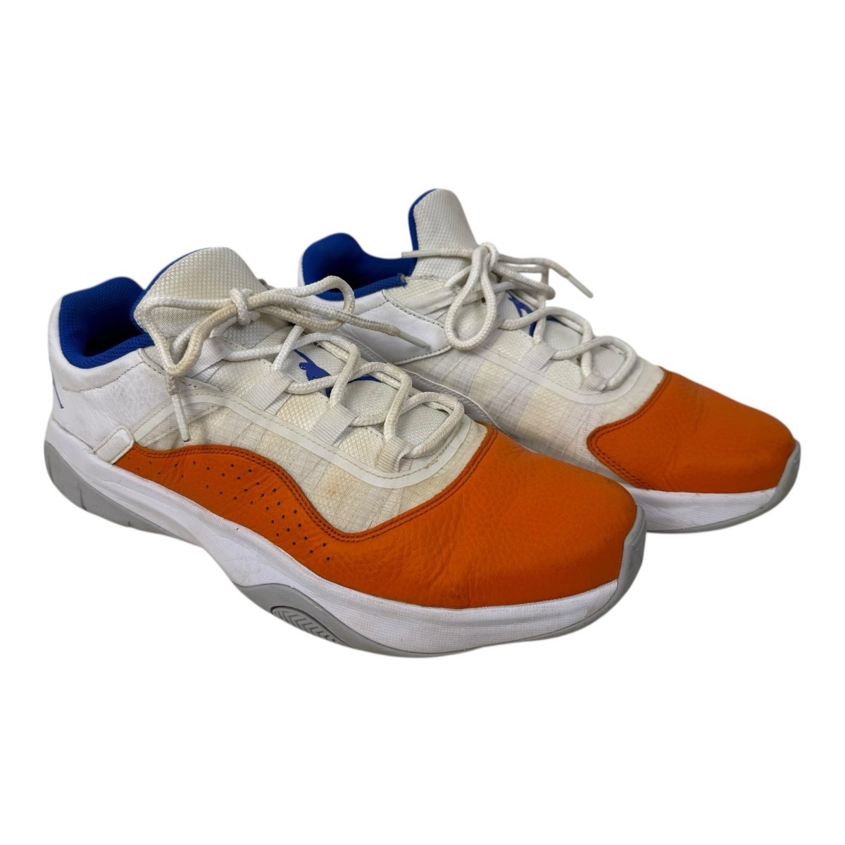 Men's Jordan 11 CMFT Orange Blue White Basketball Shoes CW0784-108