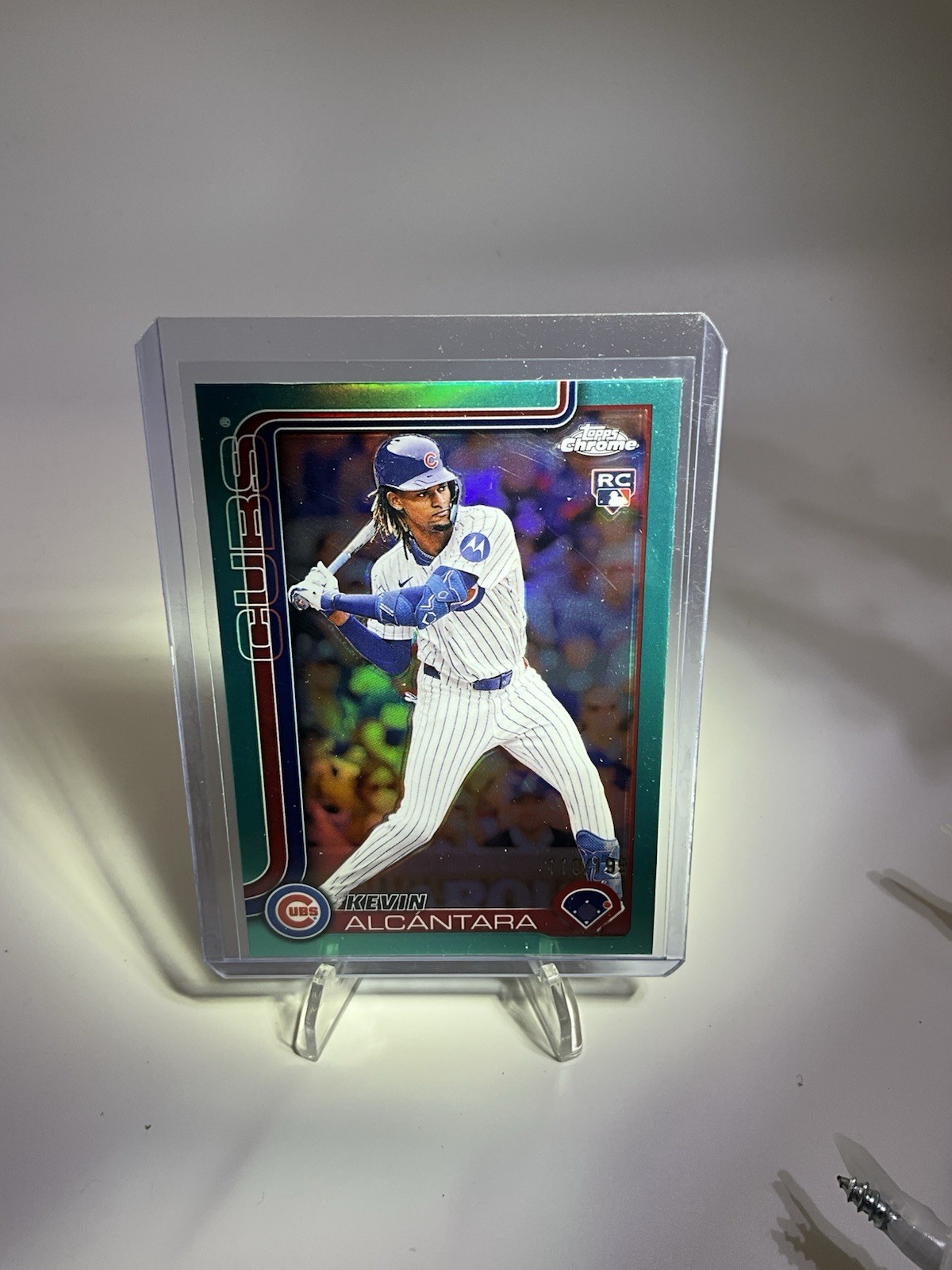 2025 Topps Chrome Kevin Alcantara #173 Aqua Refractor 110/199 Cubs Rookie RC
