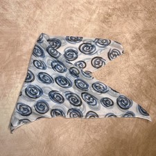 Vintage 90s Sheer Geometric Swirl Mesh Scarf Multicolor Lightweight Mod Retro