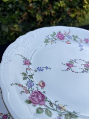 4 Royal Kent Collection China Set 3 Dinner Plates + Serving Bowl
