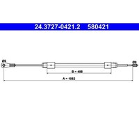 ATE 24.3727-0421.2 Seilzug, Feststellbremse