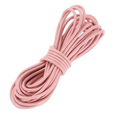 5.5 Yard 3mm Round Leather Cord Lacing String for DIY Crafts, Pink