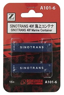 Rokuhan Z Gauge A101-6 SINOTRANS 40f Sea Container (Pack of 2) NEW