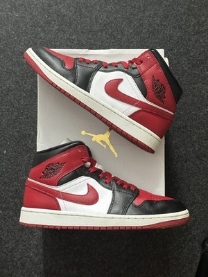 Nike Jordan 1 Mid 40 Weiß Rot