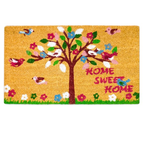 Mata podłogowa kokosowa - Kolorowe drzewo - 40x70 cm - Mata podłogowa zewnętrzna i wewnętrzna - Stopa... - Zdjęcie 2 z 9