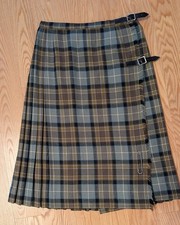 Vintage Mosbrook Women's 100 Pure Wool Tartan Plaid Kilt Wrap Skirt, Size XS/S