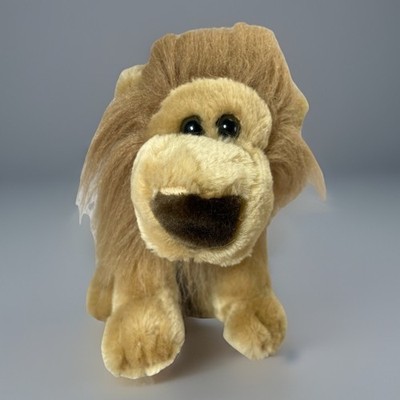 Dan Dee Lion Plush Tan Brown Stuffed Animal Toy Fuzzy Mane 11'' Seated