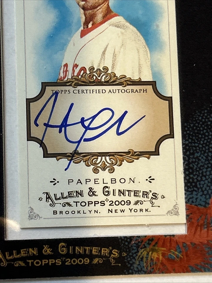 2009 Allen & Ginter Jonathan Papelbon 带框迷你亲笔签名卡 — 第 2/4 张图片