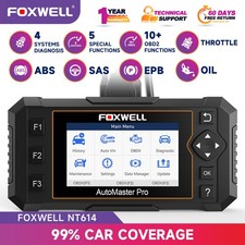 Foxwell Nt614 Elite Car Scanner Diagnostic Tool Obdii Abs Srs Engine Code Reader