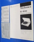 Technics SL-B350 Turntable Operating Instructions +Warranty Card & Service Card