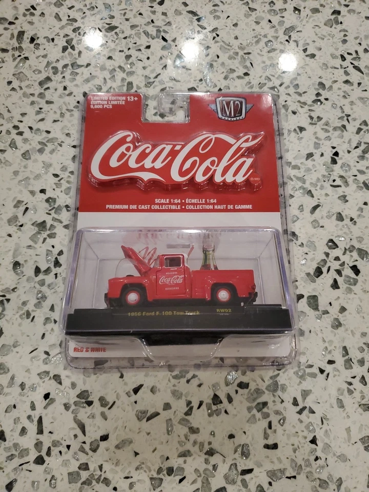 M2 Coca-Cola 1956 Ford F-100 Tow Truck RW02 18-09 New Factory Sealed LE /9,600 - Image 2 of 4