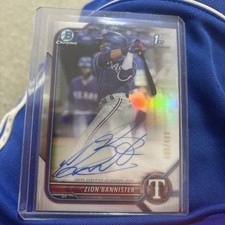 ZION BANNISTER 2022 BOWMAN CHROME 1ST AUTOGRAPH BASEBALL AUTO /499 Q2045