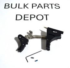 Black Aluminum Billet Adjustable Travel Trigger With Bar Fits Glock 17 19 26