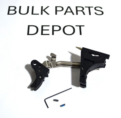 #ad Black Aluminum Billet Adjustable Travel Trigger With Bar Fits Glock 17 19 26 $21.50