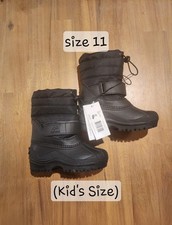Kids Black Snow Boots Size 11 New, Cozy, Waterproof, Unisex