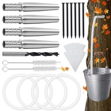 19PCS Aggiornato Sciroppo d'Acero Kit di Tappatura Include 4 Acciaio Inox Albero di Acero T...
