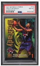1997-98 Skybox Z-Force Tracy Mcgrady Super Rave #/50 Rookie RC PSA 8