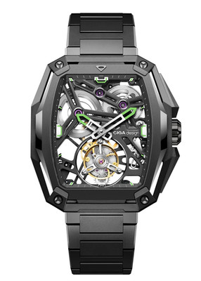 CIGA Design Edge Carbon Advanced Skeleton Hunter Tourbillon Watch