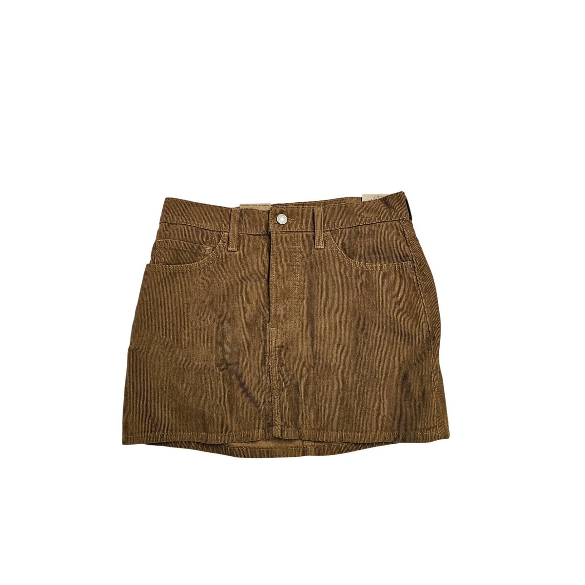 Levi's Icon Skirt Brown Corduroy Mid Rise Mini Skirt Size 27