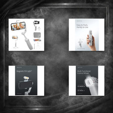 3-Axis Smartphone Gimbal Stabilizer with Extension Rod, Foldable  Portable for
