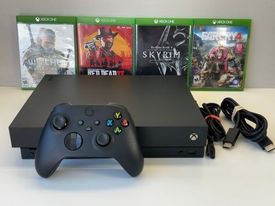 Microsoft Xbox One X 1TB Model 1787 Console Bundle W/ Controller & 8 Games