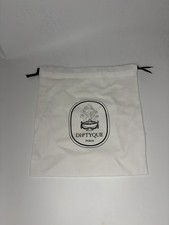 DIPTYQUE Cotton White Cloth Drawstring Bag Dust Bag (25 cm Width, 26 cm Height)