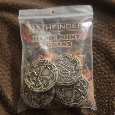 Campaign Coins Pathfinder 2E Hero Point Tokens Set of 6 Metal KCGPP2HPT