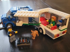 LEGO 60117 City Camper Van Truck Camping Trailer BBQ Grill w/Instructions Set