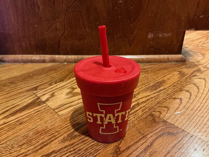Iowa State Cyclones 8oz Kids BPA Free Silipint Silicone Cup with Straw & Lid 