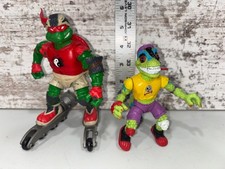 Product Image: Vintage TMNT Extreme Sports Skatin' Raph & Mondo Gecko Action Figure Lot of 2