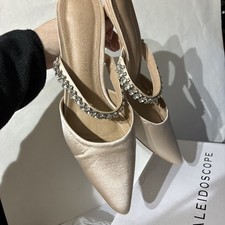 Champagne Colour Satin Delmonti  shoes By Kaleidoscope 7