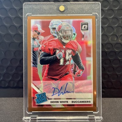 2019 Panini Donruss Optic - Rated Rookie Devin White #192 Bronze Prizm Auto
