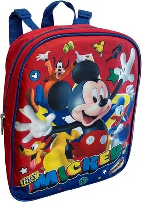 Mickey Mouse Toddle Boy 12 Inch Mini Backpack (Red-Blue)