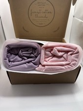 Joey and Joan Mini Crib Sheet 2 Pack Pale Pink and Lilac New