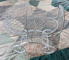 Large White Metal Carriage Stroller Centerpiece Room Decoration Baby Shower more — photo 3